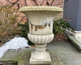 Cast stone urn - 2 available. Photo 1 of 4.