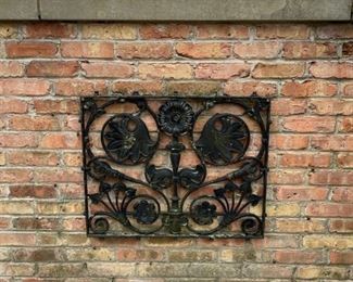 Wrought Iron Garden Wall Sculpture.