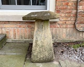 Cast stone mushroom. Photo 1 of 3.