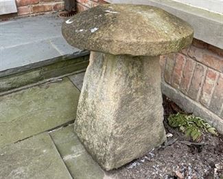 Cast stone mushroom. Photo 2 of 2.