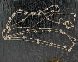 Infinity Gold & Diamond Costume necklace.