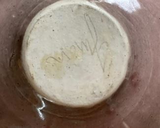 Ceramic Plate signed by artist. Photo 2 of 2.