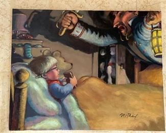Painting from Edward and the Pirates by David McPhail. Photo 1 of 3.