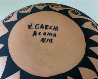 V. Garcia, Acoma, New Mexico Pottery. Photo 2 of 2.