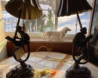 . . . matching monkey lamps