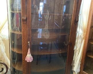 . . . love this curved glass oak china cabinet circa early 1900's