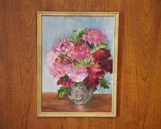 OIL PAINTING OF FLOWERS 