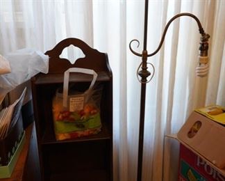 STANDING LAMP AND 3 TIER CABINET 