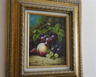 OIL PAINTING WITH GOLD FRAME 