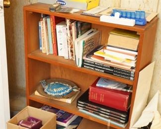 BOOKS WITH 3 TIER BOOK SHELF 