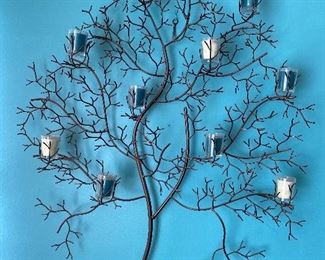 Metal wall decor/candle holder