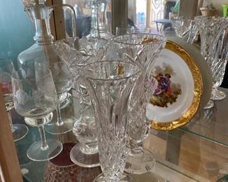 crystal vases and decanters
