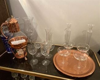 Princess House etched crystal stemware