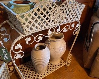 Wrought iron planter stand