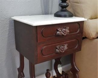 Marble top side table