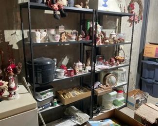 SHELFS FULL OF HOLIDAYS DECOR