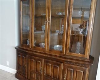 Ethan Allen Lighted China Cabinet