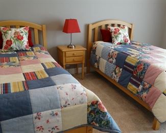 Ethan Allen Twin Beds and Night Stand