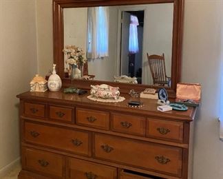Bureau with mirror.
