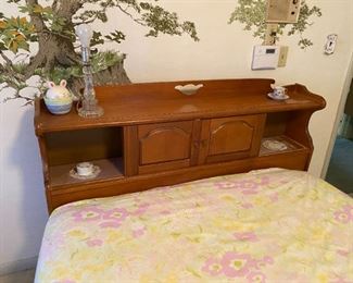 Headboard with storage.