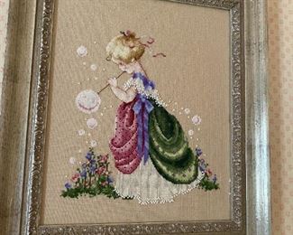 Large selection of cross-stitch.