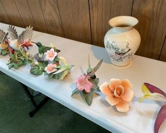 More porcelain birds.