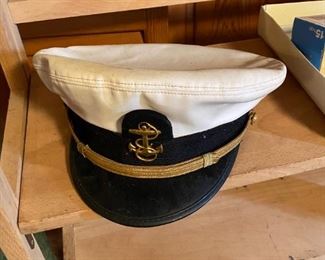WWII Naval Academy Khaki Officer visor hat cap. 