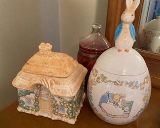 Peter rabbit egg and house.