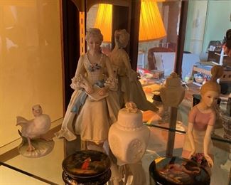 Cybis porcelain sculptures.