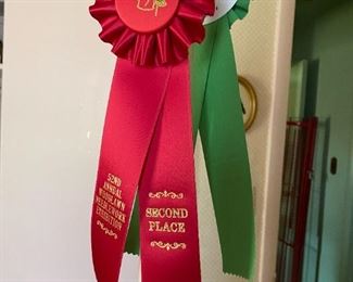 Ribbons from Woodlawn Needlework Show.
