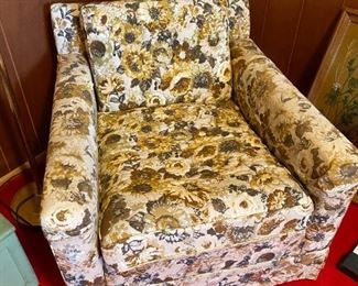 Floral armchair.