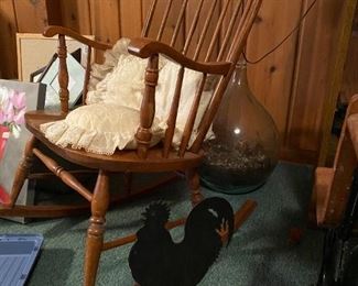 Wooden rocker.