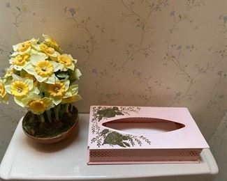 Vintage metal tissue box.