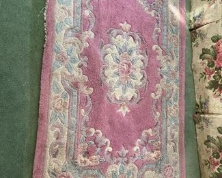 Pink rug.