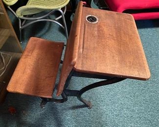 Antique school desk.
