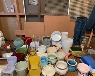 Planters of all shapes and sizes.