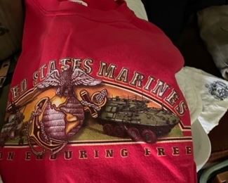 US Marines sweatshirt.