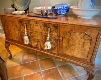 Vintage burl wood buffet