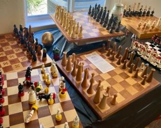 Vintage chess sets from around the world