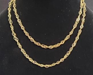 Veronese 36" Necklace marked 925 Italy and the tag says 18K Gold Plate Sterling Silver