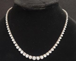 Sterling Silver Diamonique Necklace
