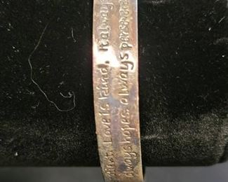 "Love is Patient..." Bracelet Marked 925
