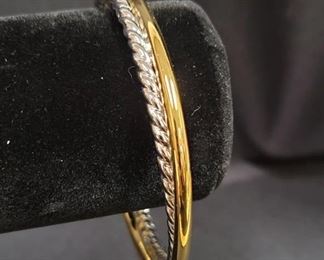 2 Tone Silver and Gold Colored Bracelet (Not Magnetic but Not Marked)