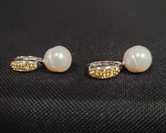Honora Collection Fresh Water Pearl Earrings (Pearls can be removed for a different look)