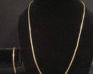 Necklace and Bracelet Marked 925 Milor Italy