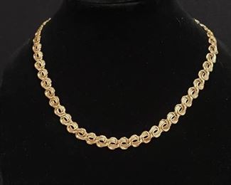 Eterna Gold Necklace Marked 14K Turkey