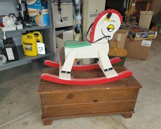 Vintage rocking hores