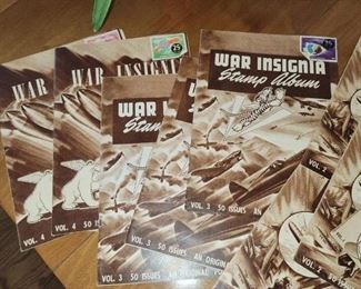 Vintage war & combat Insignia stamp albums