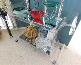 Lucite Bar Cart