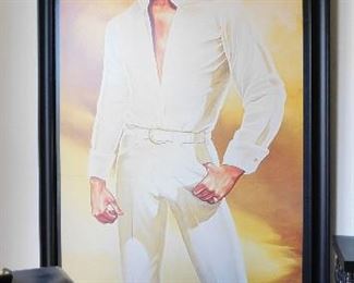 Life size Elvis framed poster